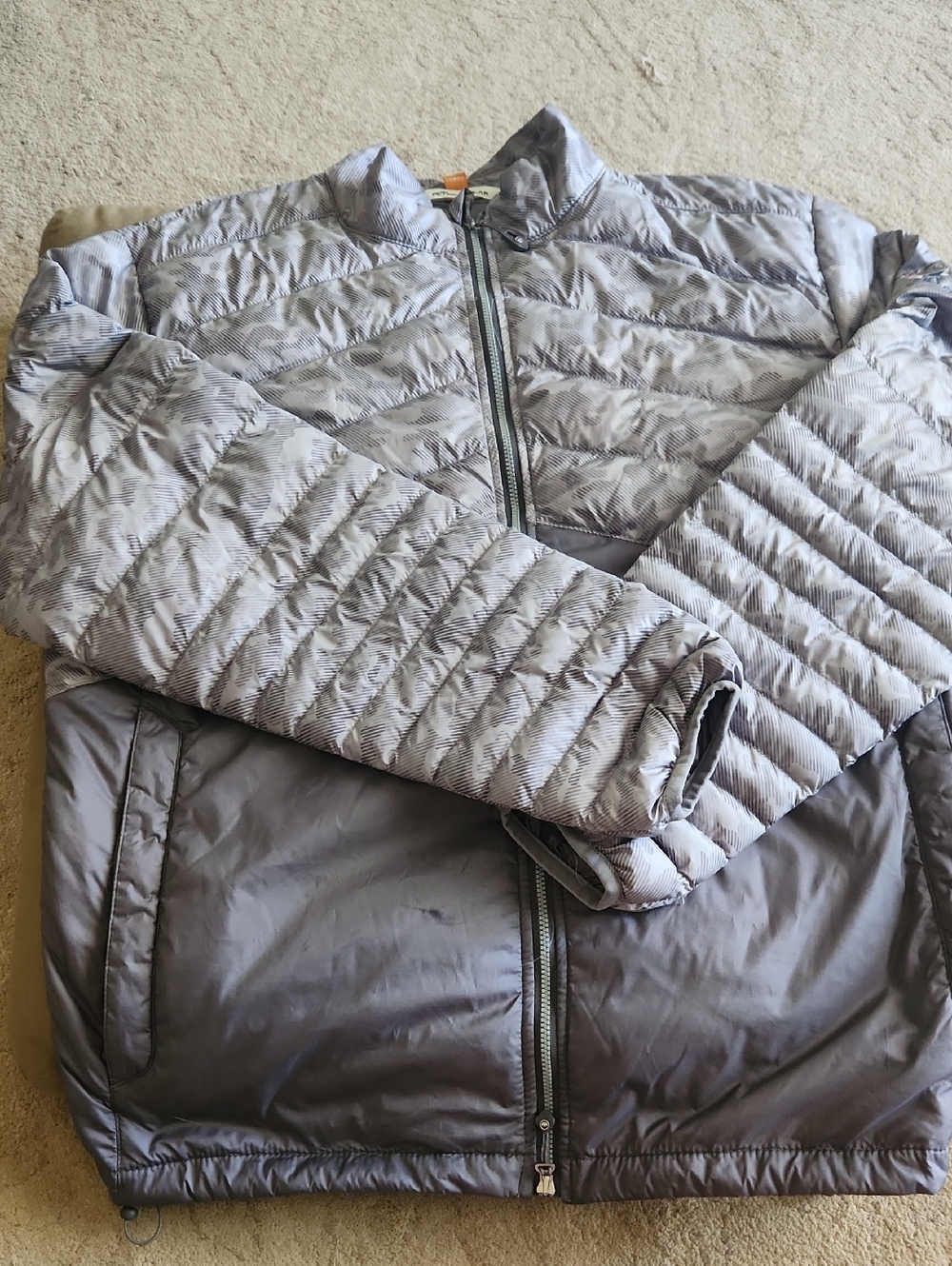 Peter Millar Gray Jacket with Orange Accent